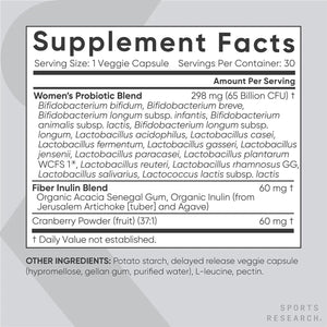 SPORTS RESEARCH - Sports Research Women's Probiotics with Prebiotics 30 Capsulas - The Red Vitamin MX - Suplementos Alimenticios - {{ shop.shopifyCountryName }}