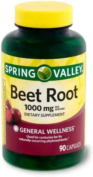 SPRING VALLEY - Spring Health Valley Beet Root 1000Mg. 90 Capsulas - The Red Vitamin MX - Suplementos Alimenticios - {{ shop.shopifyCountryName }}