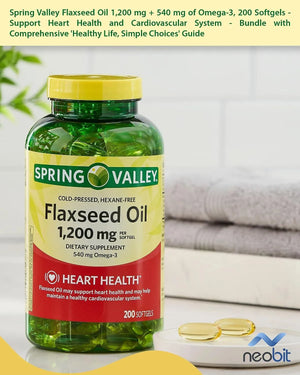 SPRING VALLEY - Spring Valley Flaxseed Oil 1200Mg. 200 Capsulas Blandas - The Red Vitamin MX - Suplementos Alimenticios - {{ shop.shopifyCountryName }}