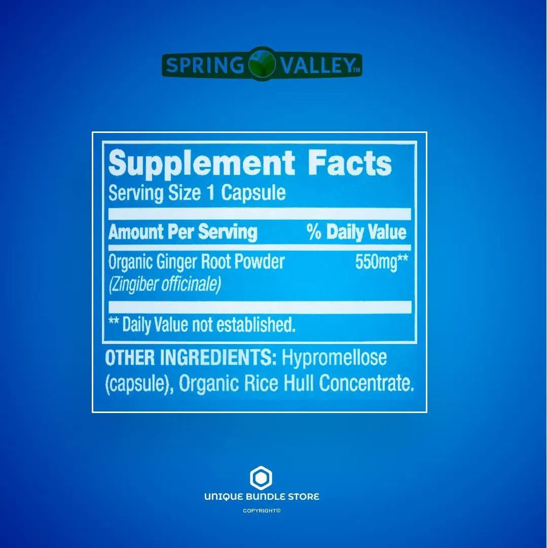 SPRING VALLEY - Spring Valley Ginger Root 550Mg. 100 Capsulas 2 Pack - The Red Vitamin MX - Suplementos Alimenticios - {{ shop.shopifyCountryName }}