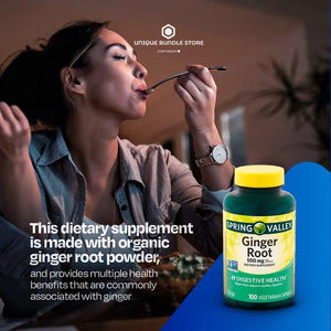 SPRING VALLEY - Spring Valley Ginger Root 550Mg. 100 Capsulas - The Red Vitamin MX - Suplementos Alimenticios - {{ shop.shopifyCountryName }}