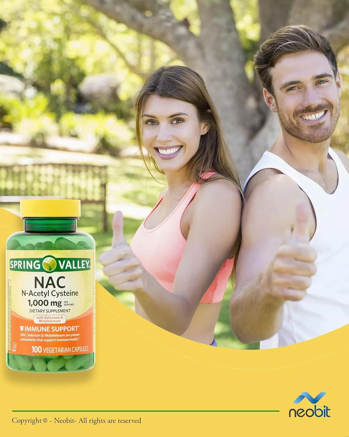 SPRING VALLEY - Spring Valley NAC 1000Mg. 100 Capsulas - The Red Vitamin MX - Suplementos Alimenticios - {{ shop.shopifyCountryName }}