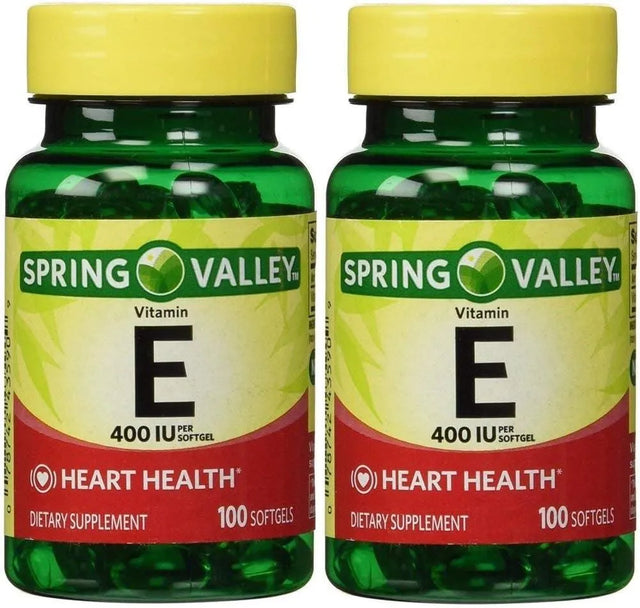 SPRING VALLEY - Spring Valley Vitamin E 400 IU 100 Capsulas Blandas 2 Pack - The Red Vitamin MX - Suplementos Alimenticios - {{ shop.shopifyCountryName }}