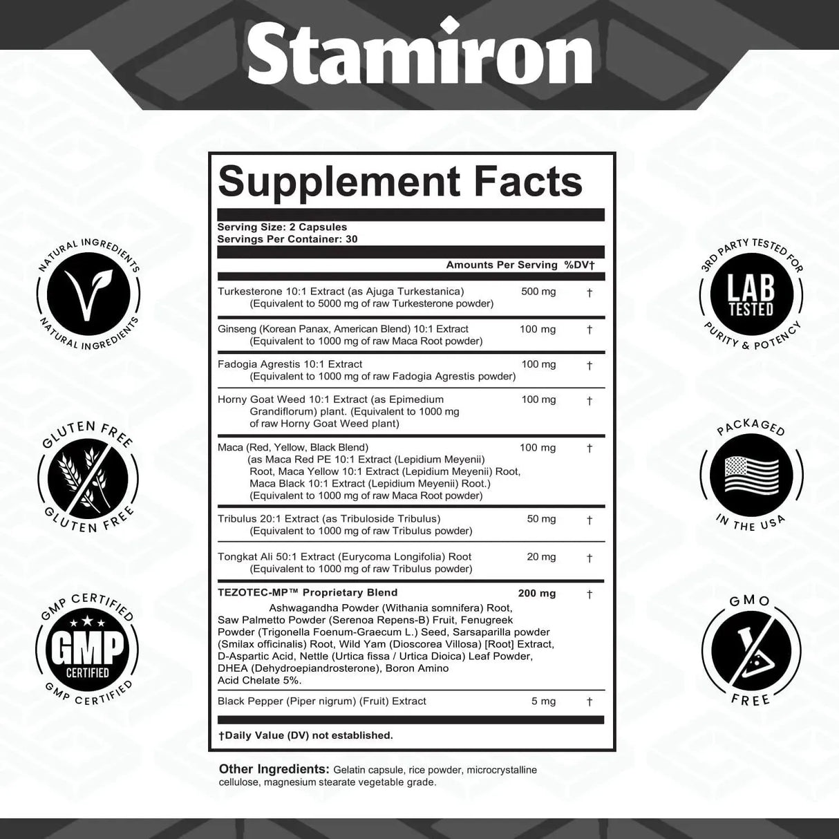 STAMIRON - Stamiron Tongkat Ali 1000Mg. Fadogia Agrestis 1000Mg. Maca 1000Mg. 60 Capsulas - The Red Vitamin MX - Suplementos Alimenticios - {{ shop.shopifyCountryName }}