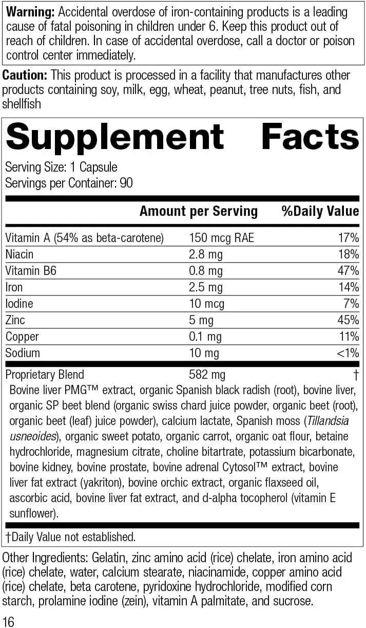 STANDARD PROCESS - Standard Process Livaplex 90 Capsulas - The Red Vitamin MX - Suplementos Alimenticios - {{ shop.shopifyCountryName }}