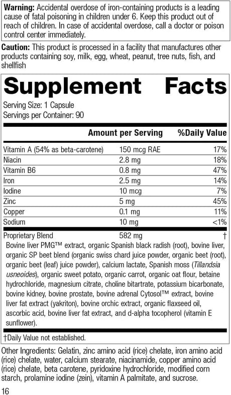 STANDARD PROCESS - Standard Process Livaplex 90 Capsulas - The Red Vitamin MX - Suplementos Alimenticios - {{ shop.shopifyCountryName }}