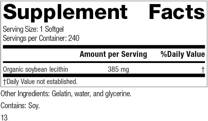 STANDARD PROCESS - Standard Process Soybean Lecithin 240 Capsulas Blandas - The Red Vitamin MX - Suplementos Alimenticios - {{ shop.shopifyCountryName }}