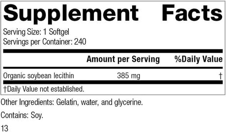 STANDARD PROCESS - Standard Process Soybean Lecithin 240 Capsulas Blandas - The Red Vitamin MX - Suplementos Alimenticios - {{ shop.shopifyCountryName }}