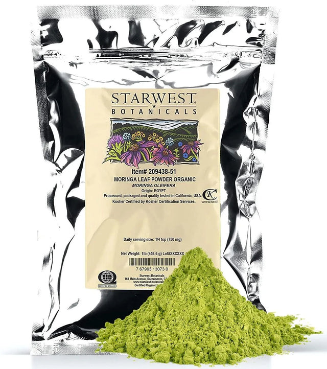 STARWEST BOTANICALS - Starwest Botanicals Certified Organic Moringa Oleifera Leaf Powder 453Gr. - The Red Vitamin MX - Suplementos Alimenticios - {{ shop.shopifyCountryName }}