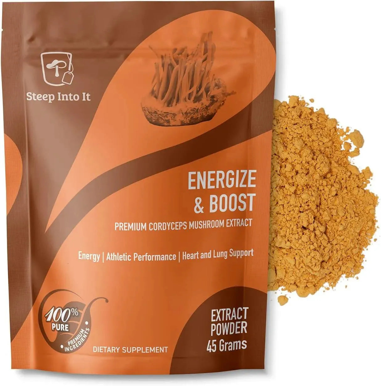 STEEP INTO IT - Steep Into It Organic Cordyceps Mushroom Powder 45Gr. - The Red Vitamin MX - Suplementos Alimenticios - {{ shop.shopifyCountryName }}