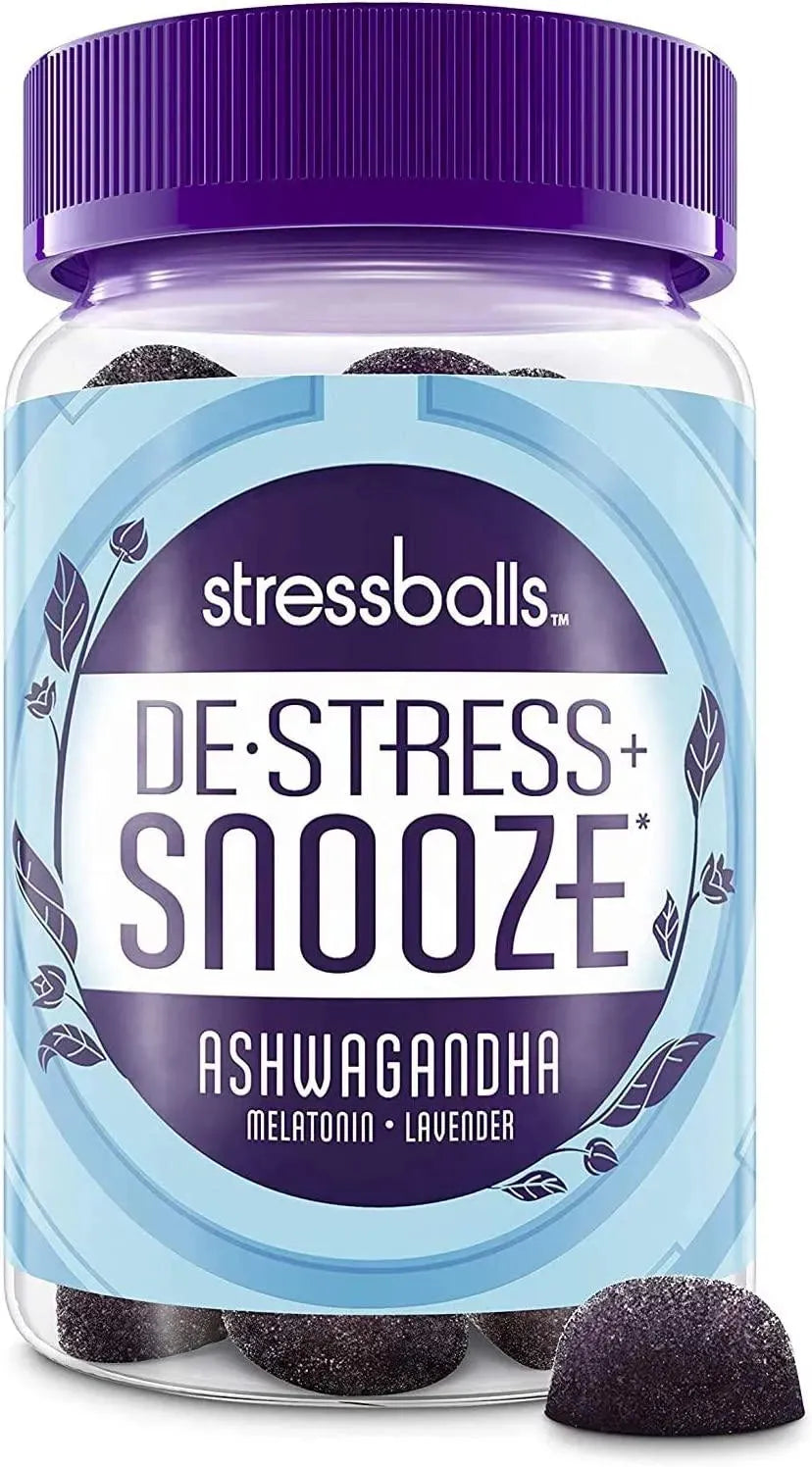 STRESSBALLS - Stressballs De-Stress + Snooze Ashwagandha Gummies 46 Gomitas - The Red Vitamin MX - Suplementos Alimenticios - {{ shop.shopifyCountryName }}