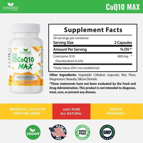 SUNDHED - Sundhed Natural CoQ10 800Mg. 60 Capsulas - The Red Vitamin MX - Suplementos Alimenticios - {{ shop.shopifyCountryName }}