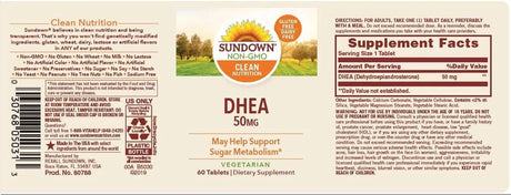 SUNDOWN - Sundown DHEA 50Mg. 60 Tabletas - The Red Vitamin MX - Suplementos Alimenticios - {{ shop.shopifyCountryName }}