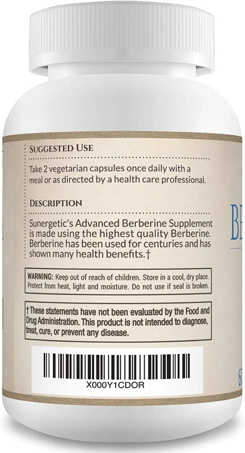 SUNERGETIC - Sunergetic Premium Berberine Supplement 1200Mg. 60 Capsulas - The Red Vitamin MX - Suplementos Alimenticios - {{ shop.shopifyCountryName }}