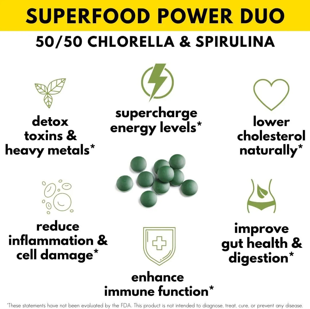 SUNLIT BEST GREEN ORGANICS - Sunlit Best Green Organics Chlorella Spirulina 1000 Tabletas - The Red Vitamin MX - Suplementos Alimenticios - {{ shop.shopifyCountryName }}