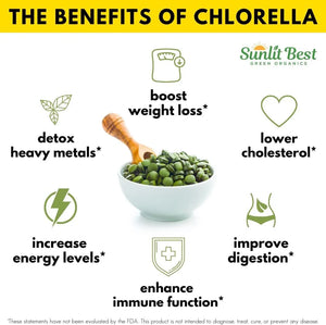 SUNLIT BEST GREEN ORGANICS - Sunlit Best Green Organics USDA Organic Premium Chlorella 1000 Tabletas - The Red Vitamin MX - Suplementos Alimenticios - {{ shop.shopifyCountryName }}