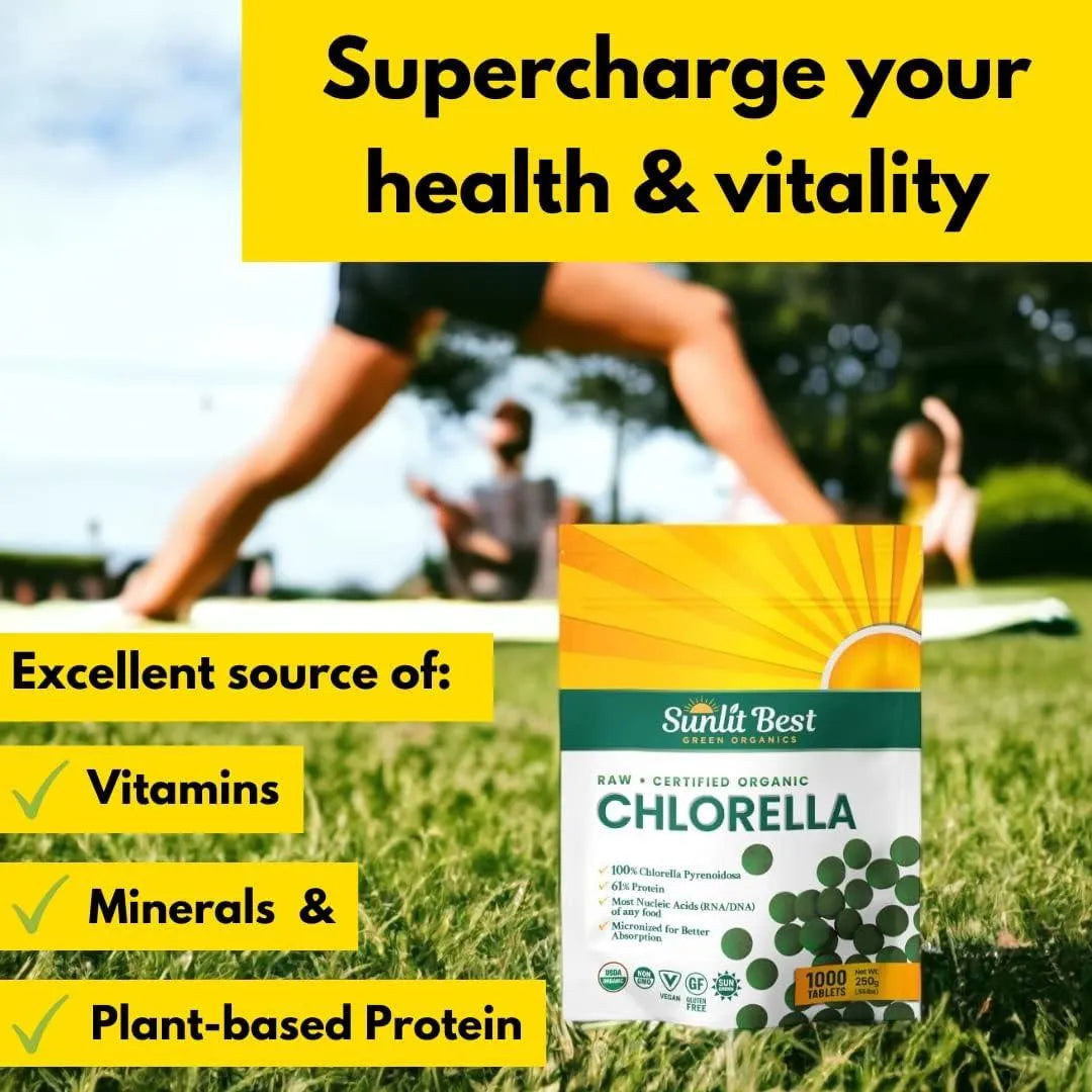 SUNLIT BEST GREEN ORGANICS - Sunlit Best Green Organics USDA Organic Premium Chlorella 1000 Tabletas - The Red Vitamin MX - Suplementos Alimenticios - {{ shop.shopifyCountryName }}