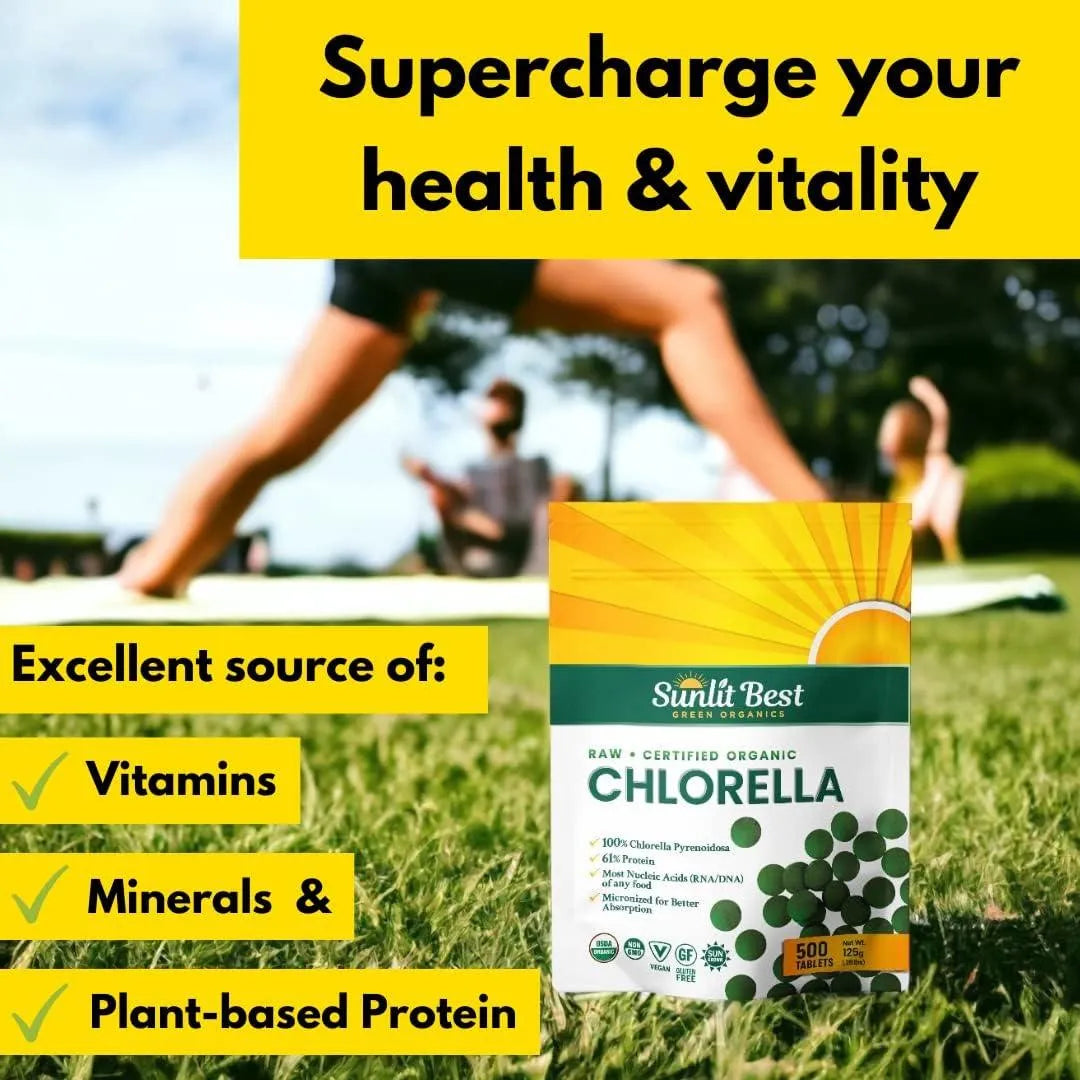 SUNLIT BEST GREEN ORGANICS - Sunlit Best Organic Premium Chlorella 500 Tabletas - The Red Vitamin MX - Suplementos Alimenticios - {{ shop.shopifyCountryName }}