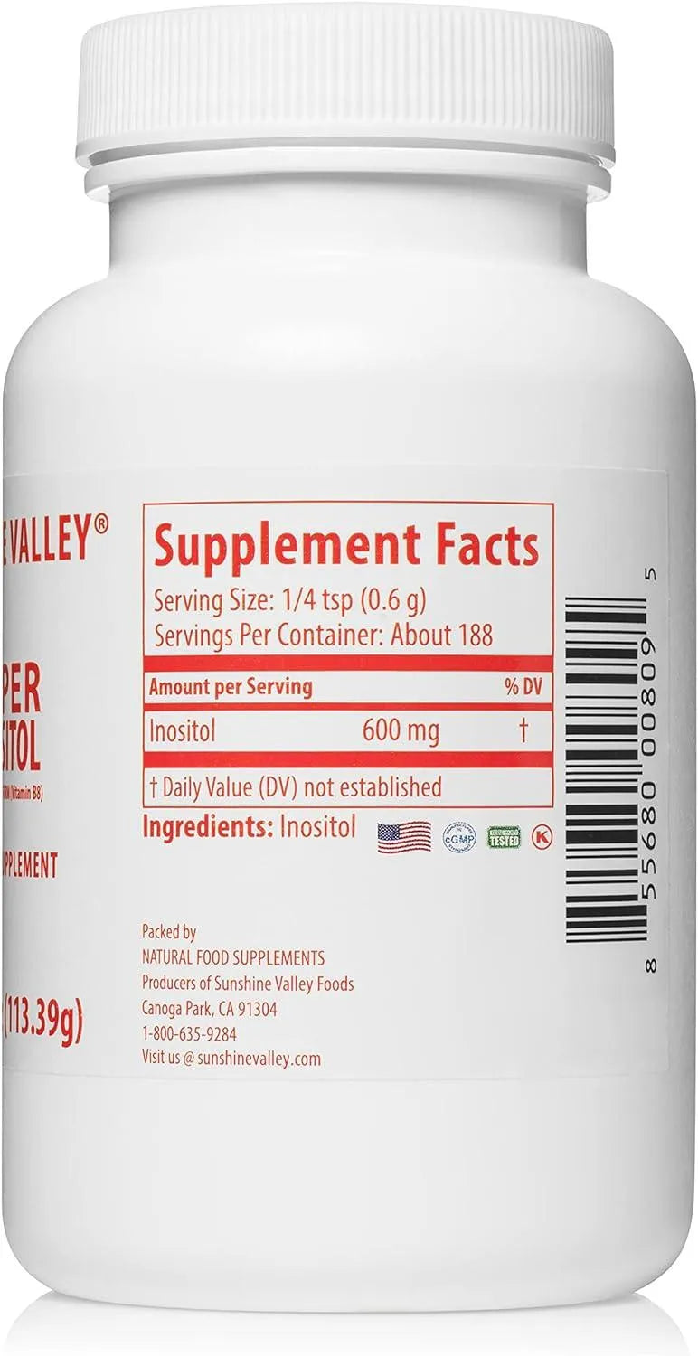 SUNSHINE VALLEY - Sunshine Valley Super Inositol Powder 4 Oz. - The Red Vitamin MX - Suplementos Alimenticios - {{ shop.shopifyCountryName }}