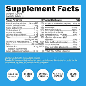 SUPER NATURAL GOODS - Super Natural Goods Biotin and Collagen Vitamins + Keratin with Folate 30 Capsulas - The Red Vitamin MX - Suplementos Alimenticios - {{ shop.shopifyCountryName }}