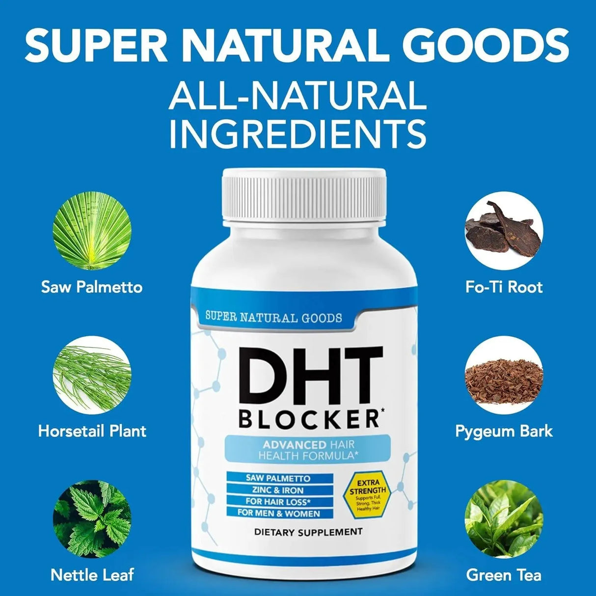 SUPER NATURAL GOODS - Super Natural Goods DHT Blocker Hair Growth 120 Capsulas - The Red Vitamin MX - Suplementos Alimenticios - {{ shop.shopifyCountryName }}