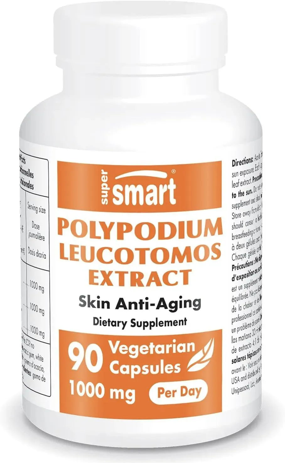 SUPER SMART - Supersmart Polypodium Leucotomos Extract 1000Mg. 90 Capsulas - The Red Vitamin MX - Suplementos Alimenticios - {{ shop.shopifyCountryName }}