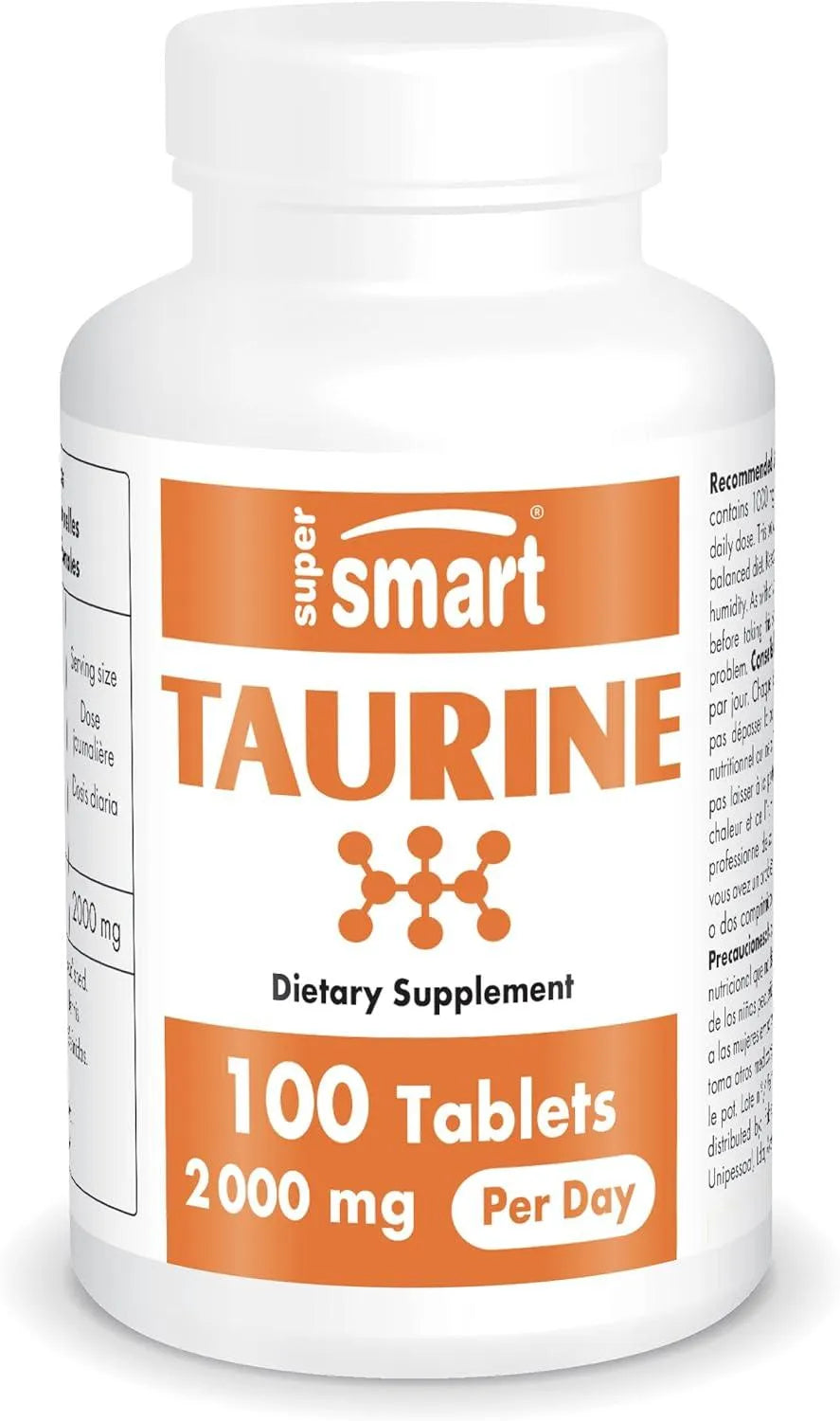 SUPER SMART - Supersmart Taurine 2000Mg. 100 Tabletas - The Red Vitamin MX - Suplementos Alimenticios - {{ shop.shopifyCountryName }}