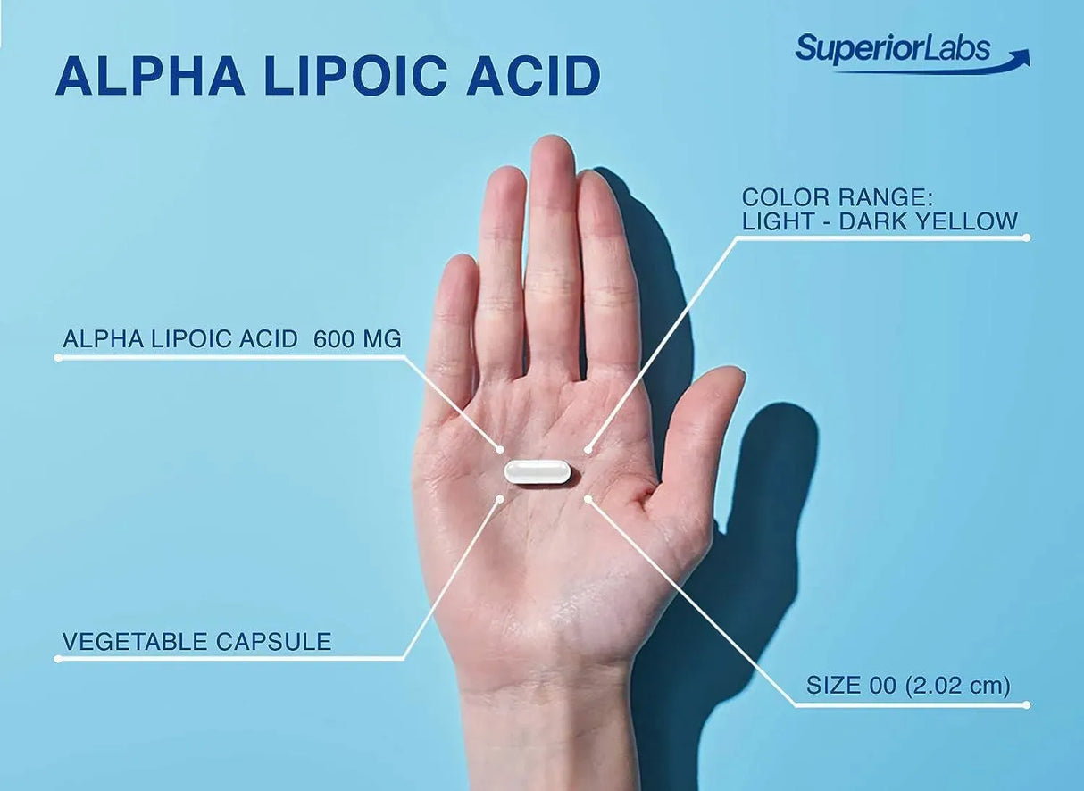 SUPERIOR LABS - Superior Labs Alpha Lipoic Acid 600Mg. 120 Capsulas - The Red Vitamin MX - Suplementos Alimenticios - {{ shop.shopifyCountryName }}