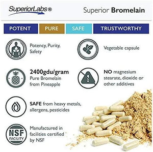 SUPERIOR LABS - Superior Labs Best Bromelain Non GMO Natural Supplement 500Mg. 120 Capsulas - The Red Vitamin MX - Suplementos Alimenticios - {{ shop.shopifyCountryName }}