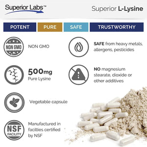 SUPERIOR LABS - Superior Labs – Best L-Lysine 500Mg. 120 Capsulas - The Red Vitamin MX - Suplementos Alimenticios - {{ shop.shopifyCountryName }}