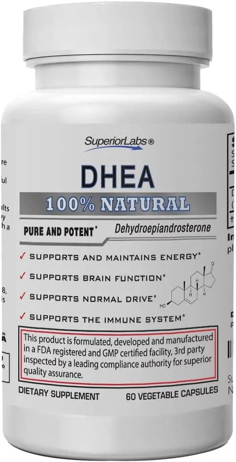 SUPERIOR LABS - Superior Labs Extra Strength Natural DHEA 100Mg. 60 Capsulas - The Red Vitamin MX - Suplementos Alimenticios - {{ shop.shopifyCountryName }}