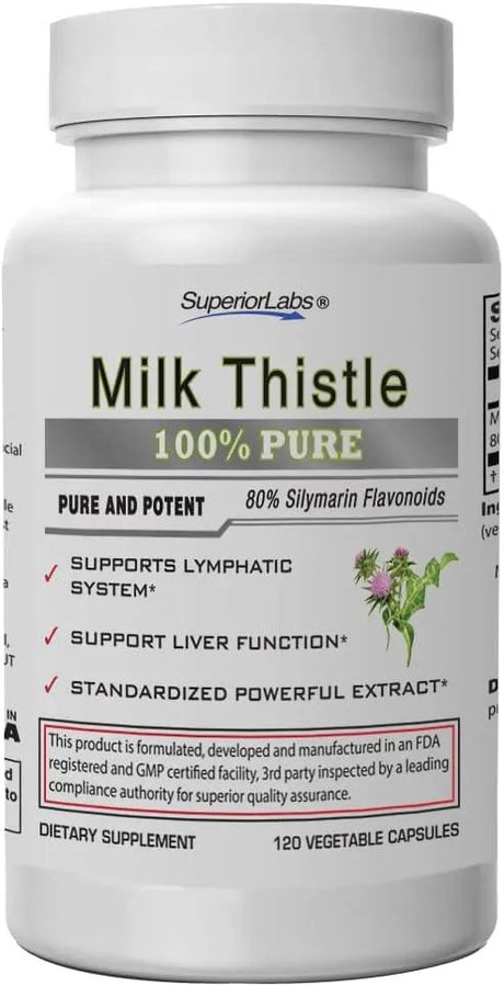 SUPERIOR LABS - Superior Labs Milk Thistle 120 Capsulas - The Red Vitamin MX - Suplementos Alimenticios - {{ shop.shopifyCountryName }}