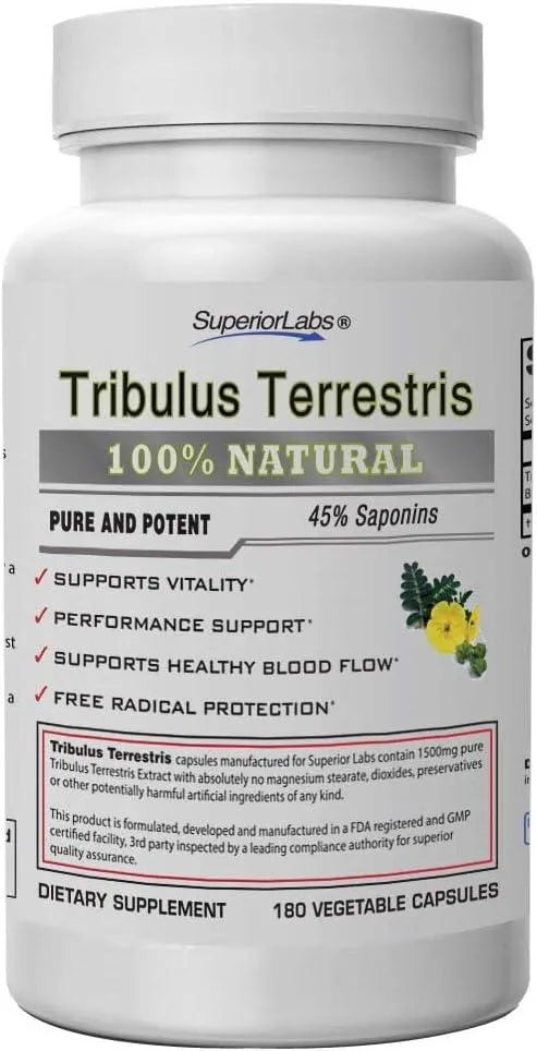 SUPERIOR LABS - Superior Labs Tribulus Terrestris 180 Capsulas - The Red Vitamin MX - Suplementos Alimenticios - {{ shop.shopifyCountryName }}