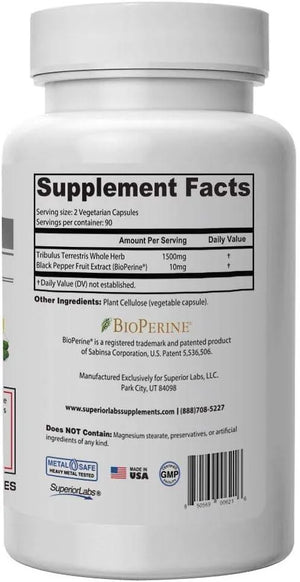 SUPERIOR LABS - Superior Labs Tribulus Terrestris 180 Capsulas - The Red Vitamin MX - Suplementos Alimenticios - {{ shop.shopifyCountryName }}