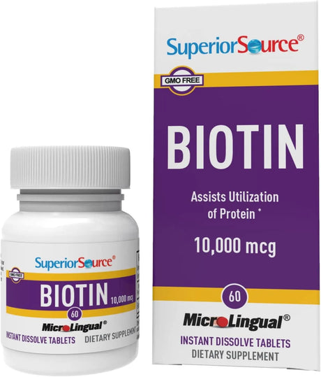 SUPERIOR SOURCE - Superior Source Biotin 10000 mcg 60 Tabletas - The Red Vitamin MX - Suplementos Alimenticios - {{ shop.shopifyCountryName }}