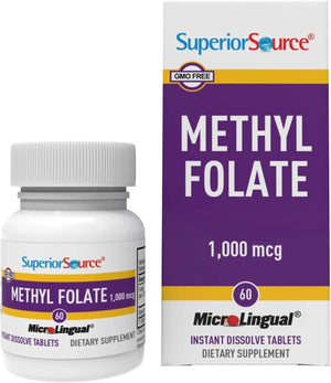 SUPERIOR SOURCE - Superior Source Methylfolate 5-MTHF 1000mcg 60 Tabletas - The Red Vitamin MX - Suplementos Alimenticios - {{ shop.shopifyCountryName }}