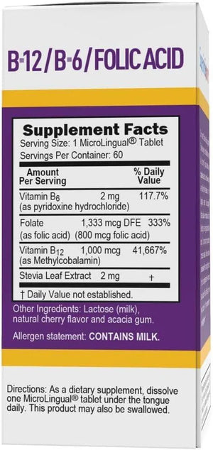 SUPERIOR SOURCE - Superior Source No Shot Vitamin B12 Methylcobalamin 1000mcg B6 & Folic Acid 60 Tabletas - The Red Vitamin MX - Suplementos Alimenticios - {{ shop.shopifyCountryName }}