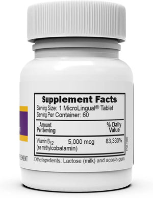 SUPERIOR SOURCE - Superior Source No Shot Vitamin B12 Methylcobalamin 5000 mcg 60 Tabletas Sublinguales - The Red Vitamin MX - Suplementos Alimenticios - {{ shop.shopifyCountryName }}