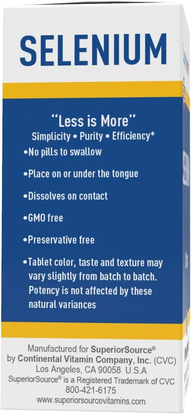 SUPERIOR SOURCE - Superior Source Selenium 200mcg 60 Tabletas para Disolver - The Red Vitamin MX - Suplementos Alimenticios - {{ shop.shopifyCountryName }}