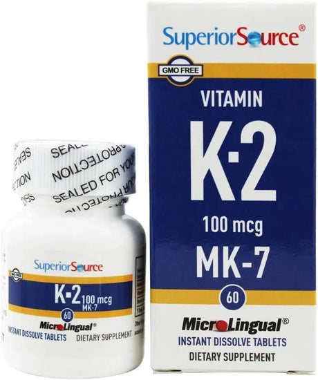 SUPERIOR SOURCE - Superior Source Vitamin K2 MK-7 60 Tabletas - The Red Vitamin MX - Suplementos Alimenticios - {{ shop.shopifyCountryName }}