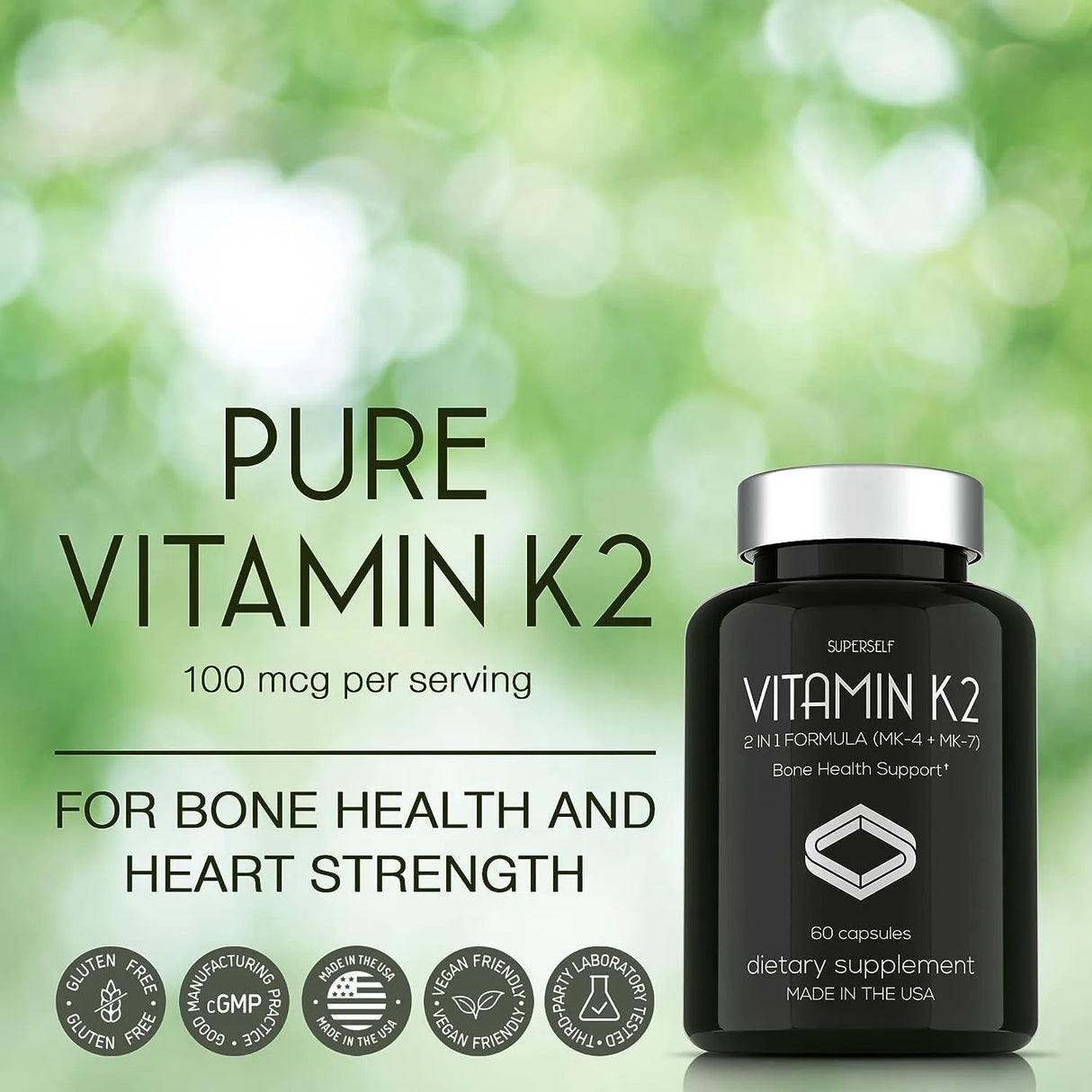 SUPERSELF - SuperSelf Vitamin K2 100mcg 60 Capsulas - The Red Vitamin MX - Suplementos Alimenticios - {{ shop.shopifyCountryName }}