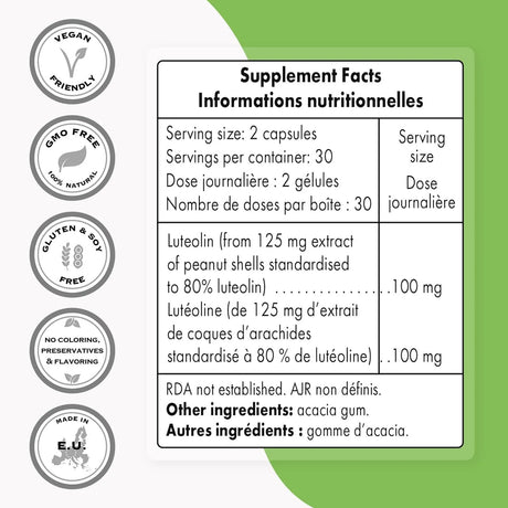 SUPERSMART - Supersmart Luteolin 100Mg. 60 Capsulas - The Red Vitamin MX - Suplementos Alimenticios - {{ shop.shopifyCountryName }}