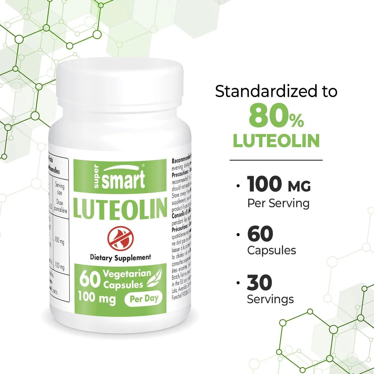 SUPERSMART - Supersmart Luteolin 100Mg. 60 Capsulas - The Red Vitamin MX - Suplementos Alimenticios - {{ shop.shopifyCountryName }}