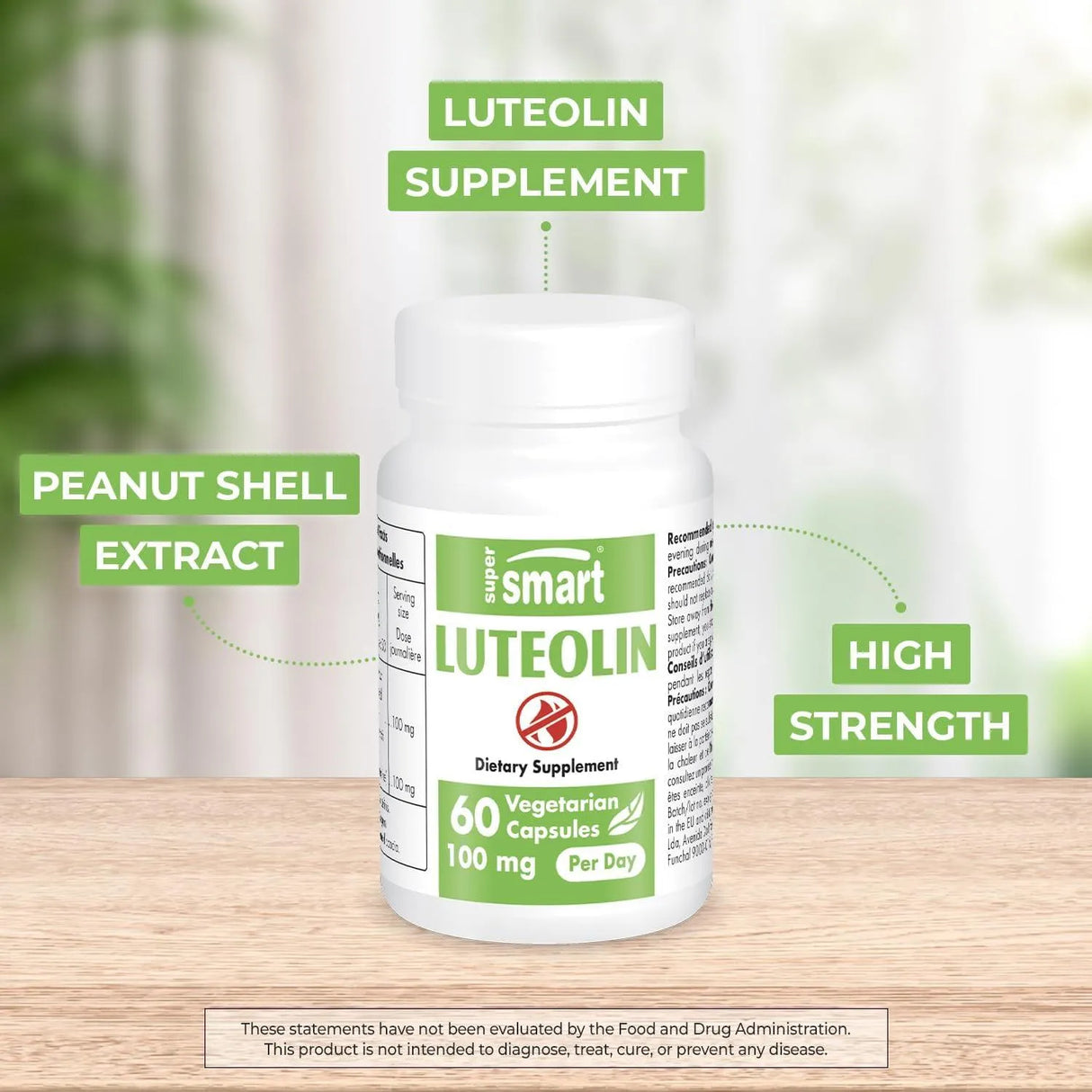 SUPERSMART - Supersmart Luteolin 100Mg. 60 Capsulas - The Red Vitamin MX - Suplementos Alimenticios - {{ shop.shopifyCountryName }}