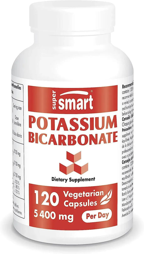 SUPERSMART - Supersmart Potassium Bicarbonate 5400Mg. 120 Capsulas - The Red Vitamin MX - Suplementos Alimenticios - {{ shop.shopifyCountryName }}