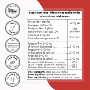 SUPERSMART - Supersmart Potassium Bicarbonate 5400Mg. 120 Capsulas - The Red Vitamin MX - Suplementos Alimenticios - {{ shop.shopifyCountryName }}