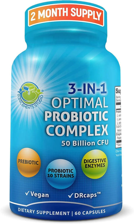 SUPPLEMENTS STUDIO - Supplements Studio Probiotics with Digestive Enzymes 60 Capsulas - The Red Vitamin MX - Suplementos Alimenticios - {{ shop.shopifyCountryName }}