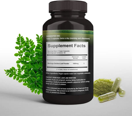 SUPREME HERBALS - Supreme Herbals Moringa Leaf Powder Capsules 500Mg. 120 Capsulas - The Red Vitamin MX - Suplementos Alimenticios - {{ shop.shopifyCountryName }}