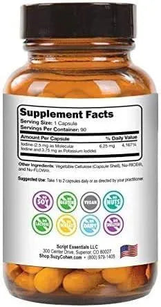 SUZY COHEN - Suzy Cohen Iodine Supplement 6.25Mg. 90 Capsulas - The Red Vitamin MX - Suplementos Alimenticios - {{ shop.shopifyCountryName }}