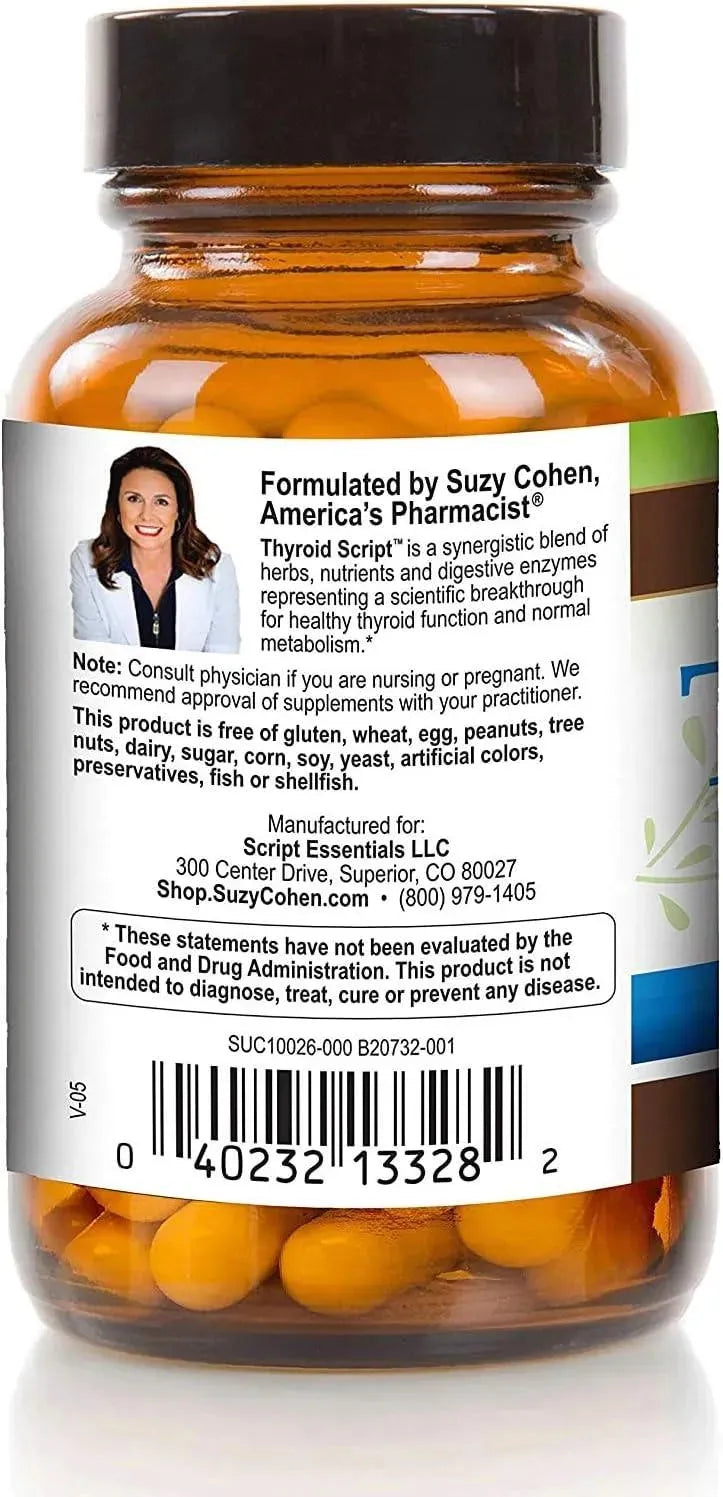 SUZY COHEN - Suzy Cohen Thyroid Script 60 Capsulas - The Red Vitamin MX - Suplementos Alimenticios - {{ shop.shopifyCountryName }}